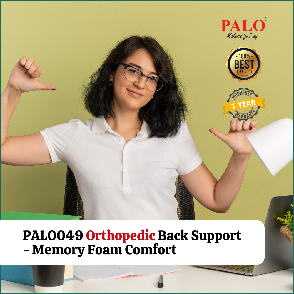 PALO049 PALO Orthopedic Back Support with Memory Foam, Black Velvet