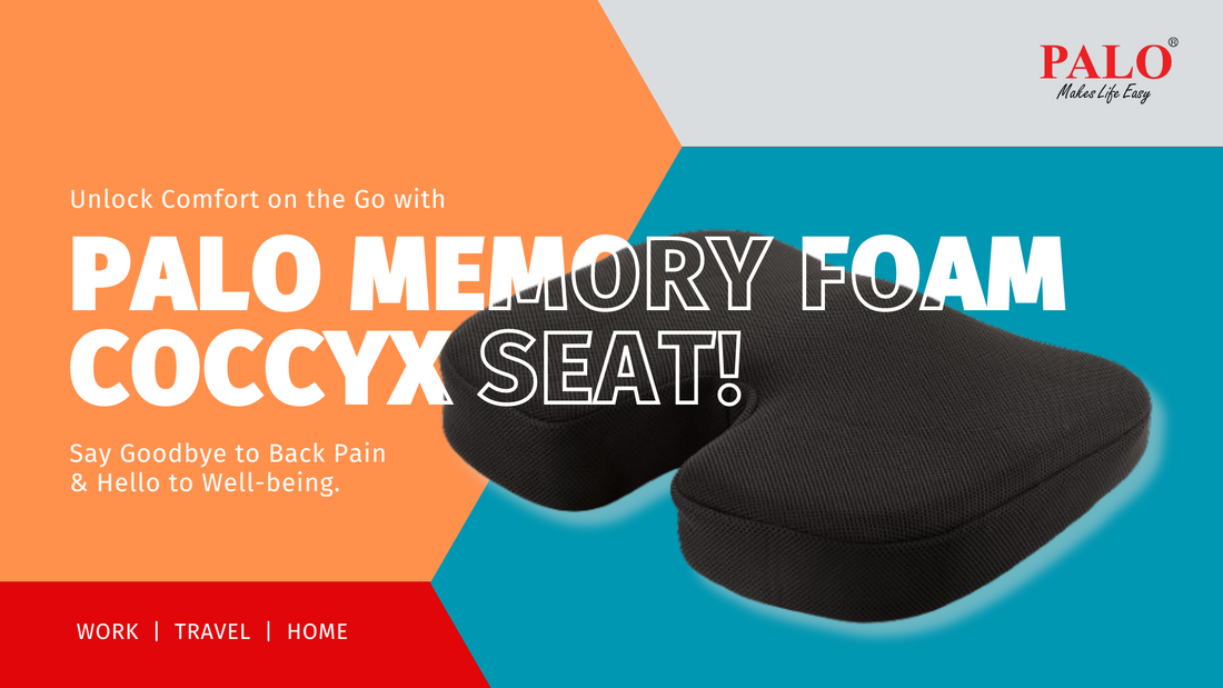 Experience Comfort Anywhere with PALO Memory Foam Coccyx Seat: Say Goodbye to Back Pain!