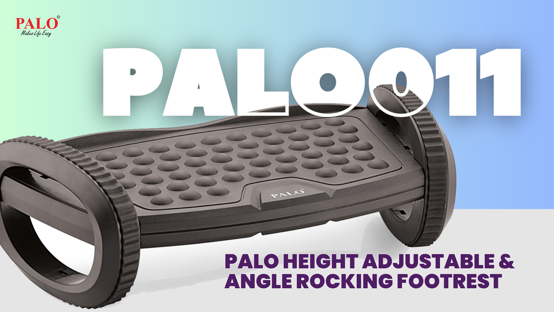 Enhance Your Workplace Comfort with PALO Height Adjustable & Angle Rocking Footrest