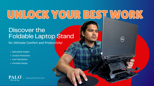 Mastering Productivity and Ergonomic Excellence with Our Foldable Laptop Stand!