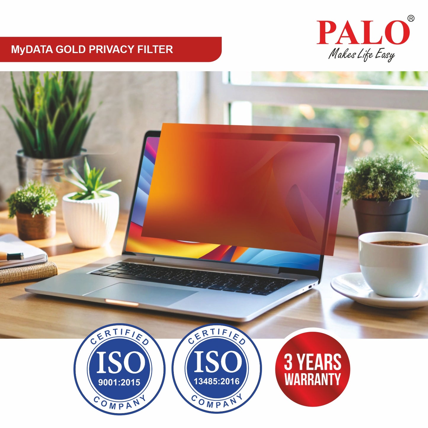 PALO MyDATA GPF13.3W9 Widescreen Privacy Filter for Laptop (16:9)