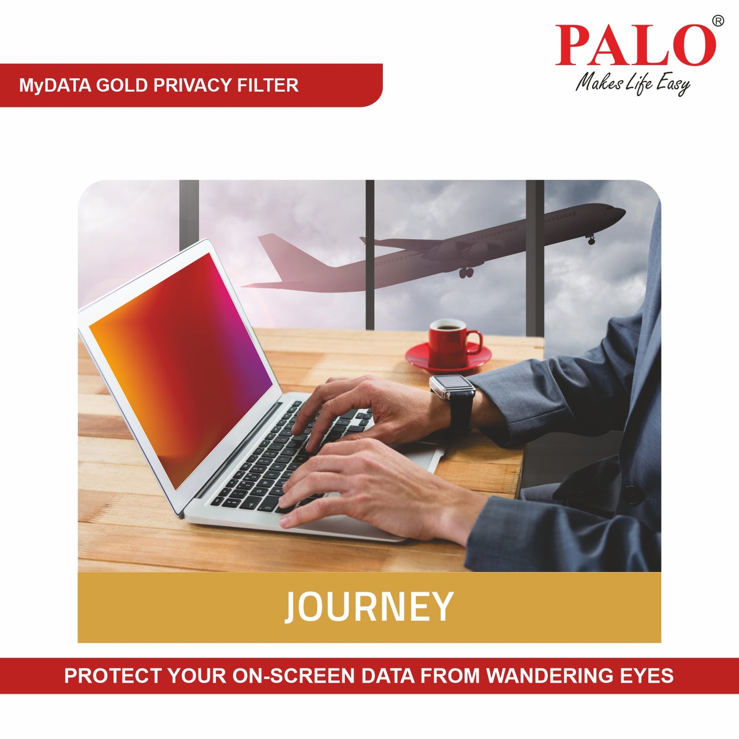 PALO MyDATA GPF13.3W9 Widescreen Privacy Filter for Laptop (16:9)