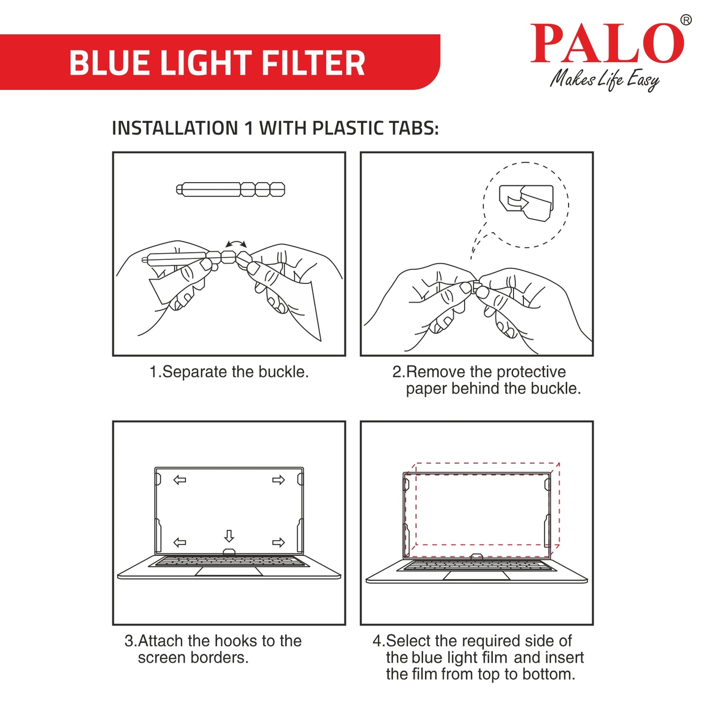 PALO BF12.5W9 Widescreen Anti-Glare Blue Light Filter for Laptop (16:9)