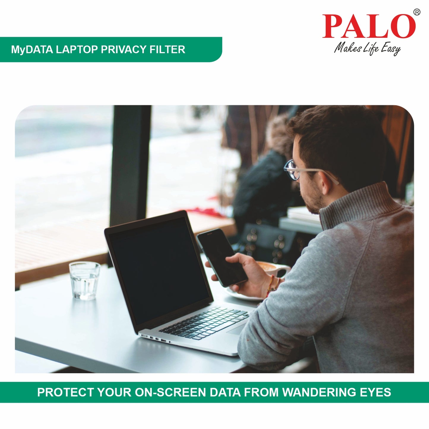 PALO MyDATA PF16.0W Widescreen Privacy Filter for Laptop (16:10)