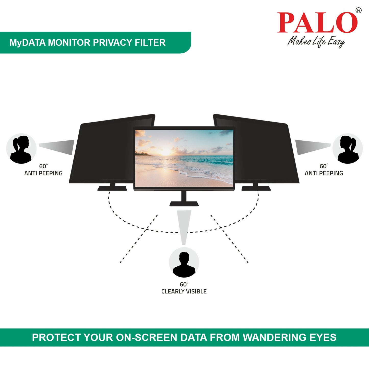 PALO MyDATA PF40.0W9 Widescreen Privacy Filter for Monitor (21:9)